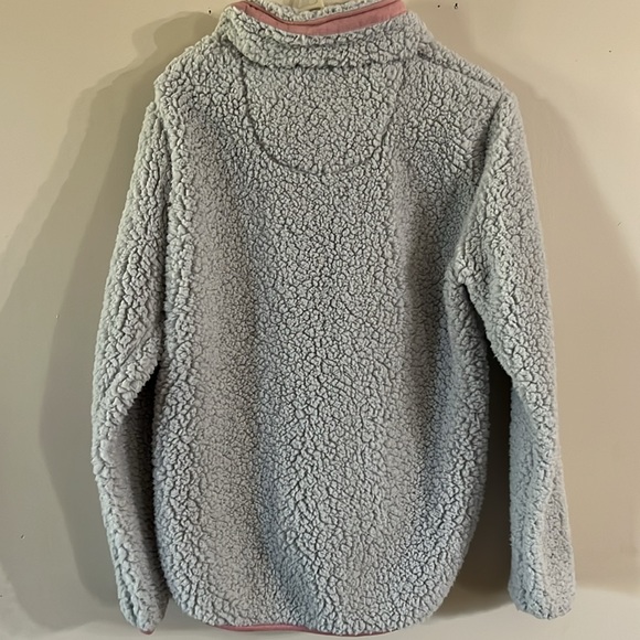 Simply Southern Gray Quarter Zip Sherpa Pullover. Size Large - Picture 6 of 6